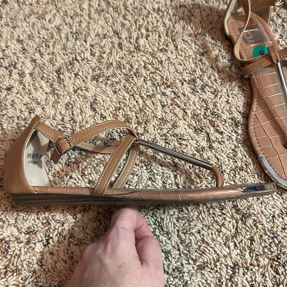 Taupe/Silver sandals - Picture 2 of 6
